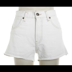 RE/DONE Originals White Demin Shorts size 27
